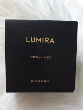 LUMIRA Scented Candle Persian Rose Black Gold Box NEW
